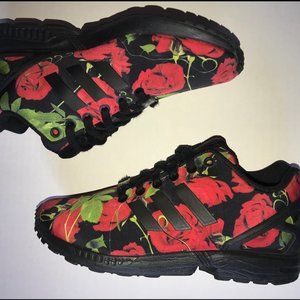 adidas zx flux red roses